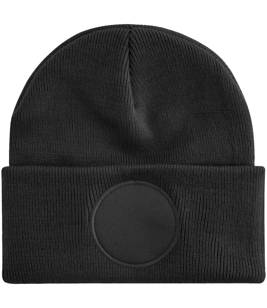 Fully Personalised Result Core Circle Patch Beanie Hat - All Colours