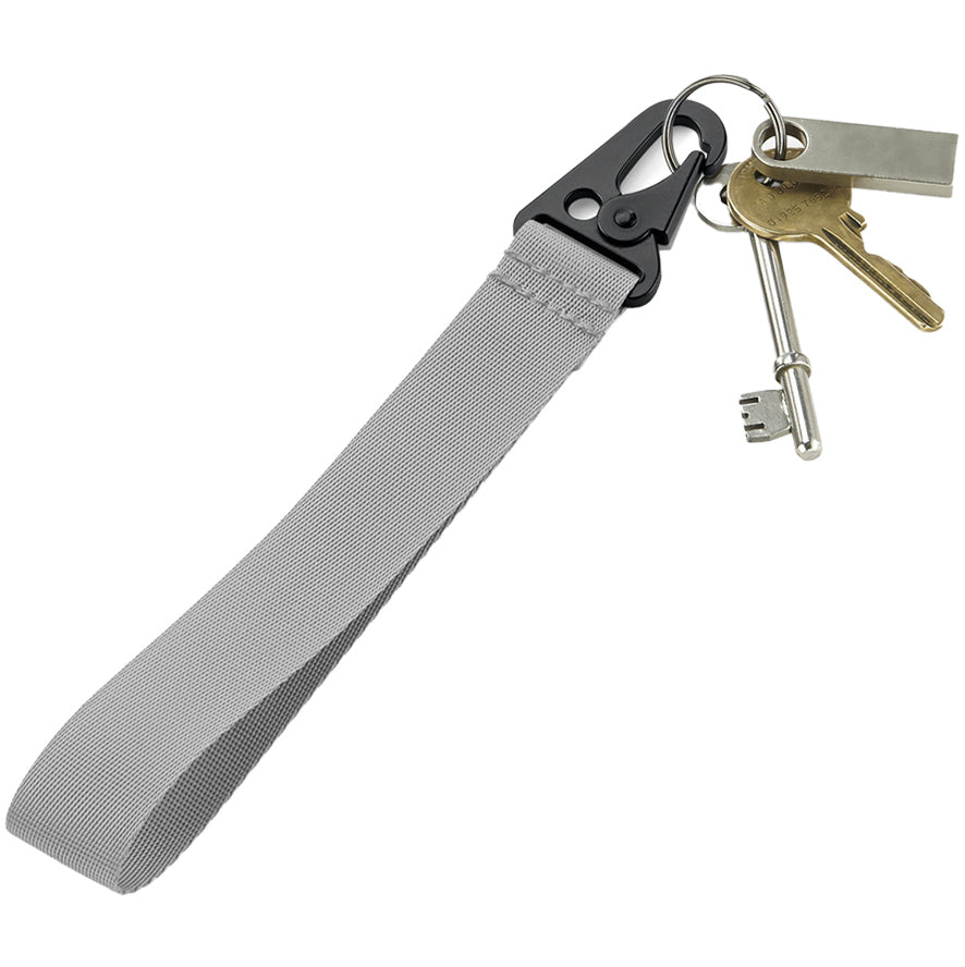 Personalised Grey Key Clip – Brandable Keychain with Custom Logo or Design