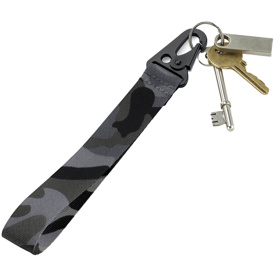 Personalised Midnight Camo Key Clip – Brandable Keychain with Custom Logo or Design