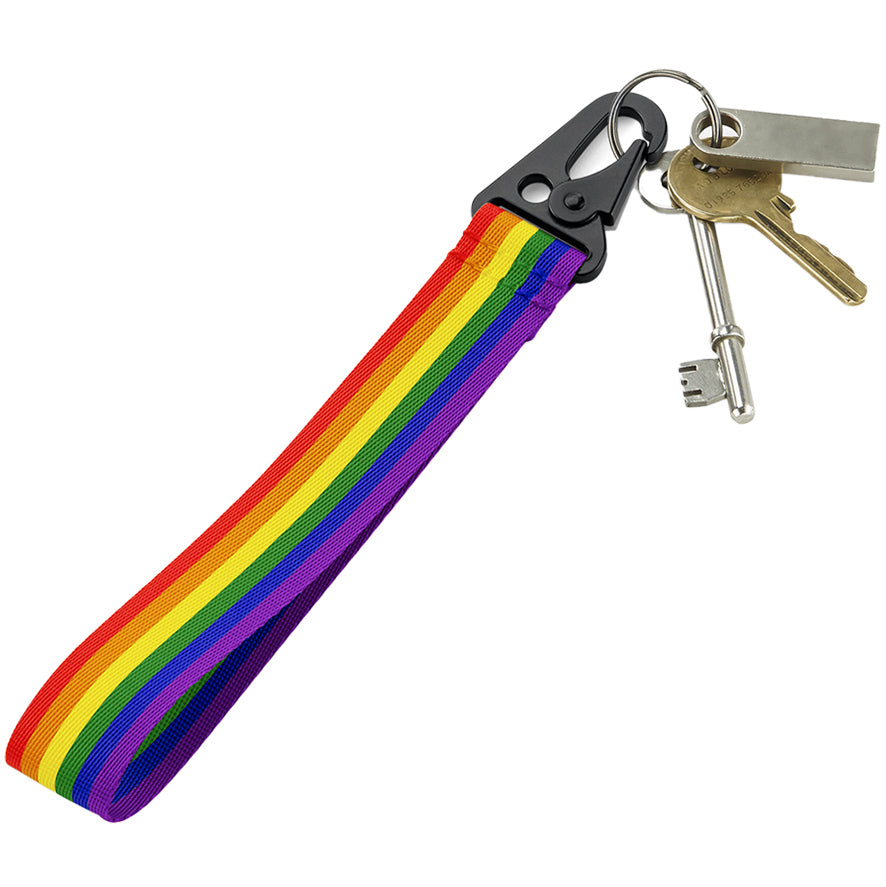 Personalised Rainbow Key Clip – Brandable Keychain with Custom Logo or Design