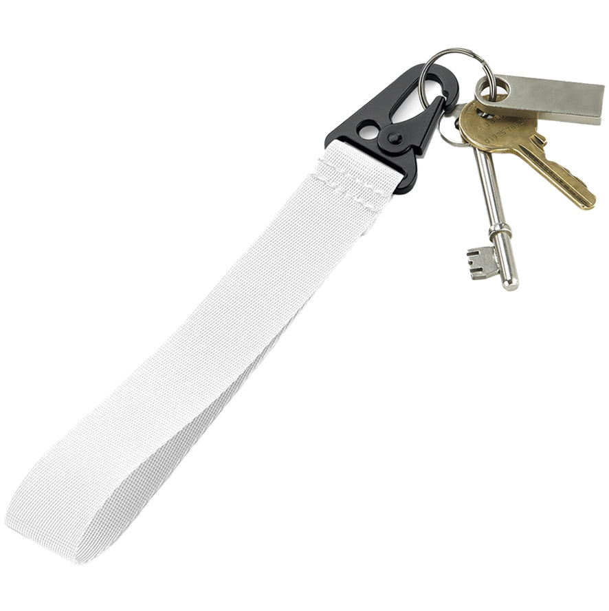 Personalised White Key Clip – Brandable Keychain with Custom Logo or Design