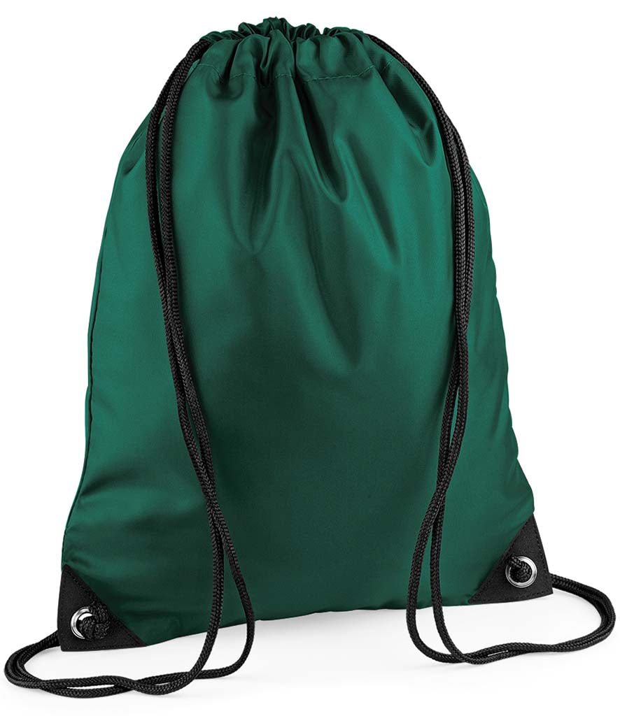 Personalised Premium Drawstring Bag Gymsac Bottle Green – Custom DTF Printed Bag