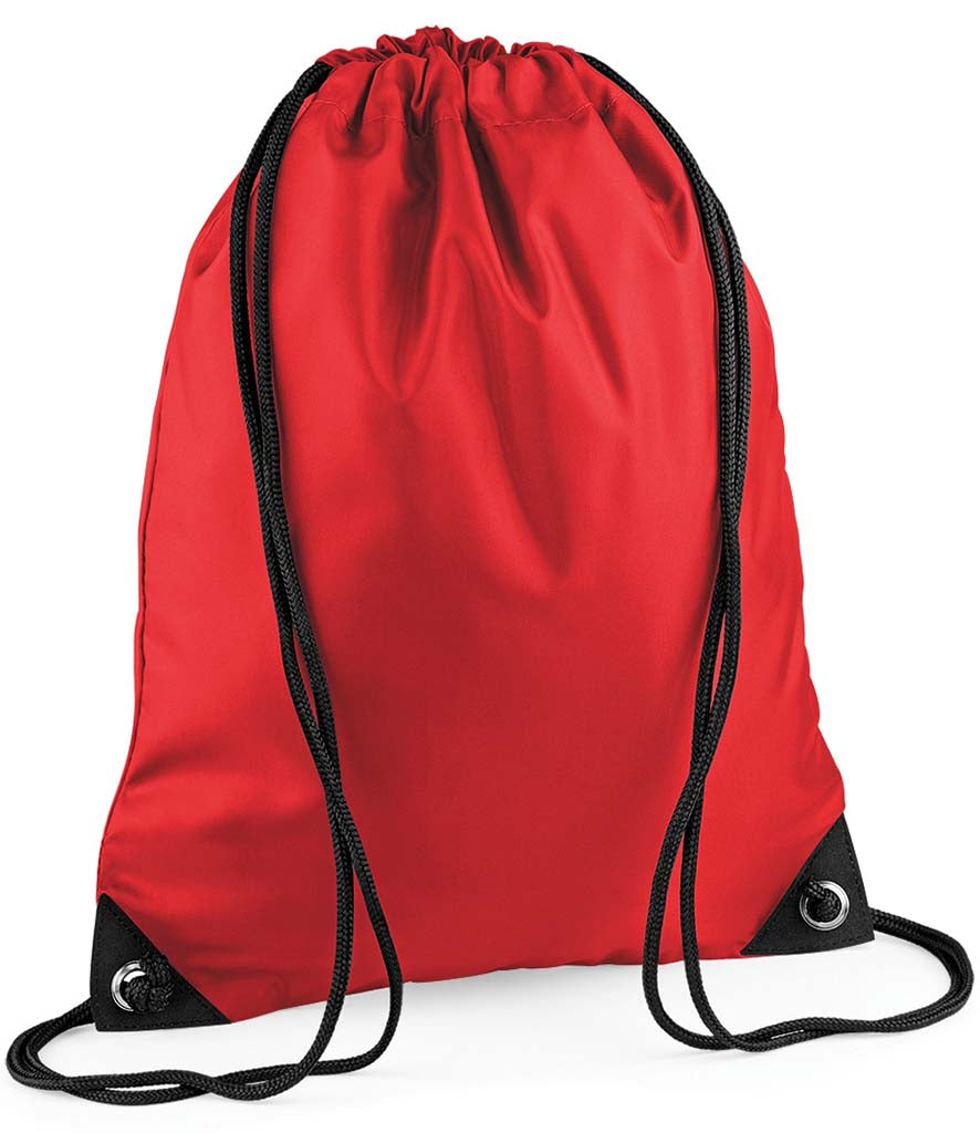 Personalised Premium Drawstring Bag Gymsac Red – Custom DTF Printed Bag