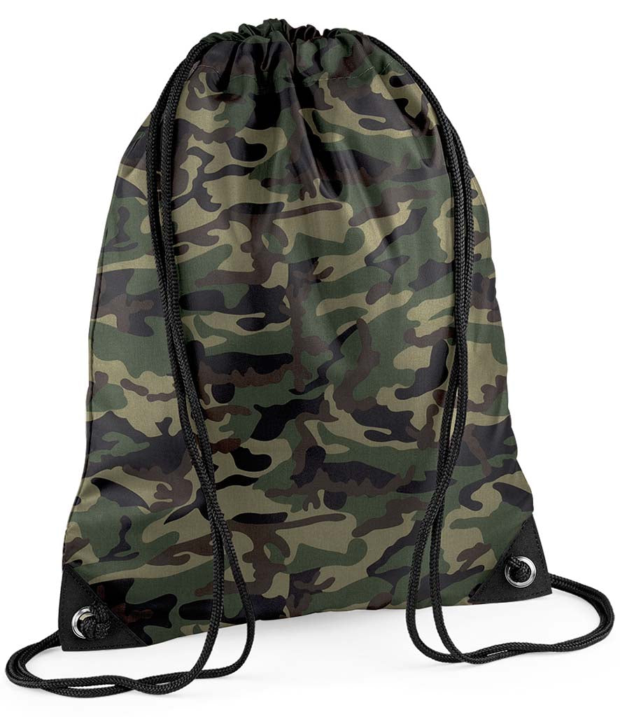 Personalised Premium Drawstring Bag Gymsac Jungle Camo – Custom DTF Printed Bag