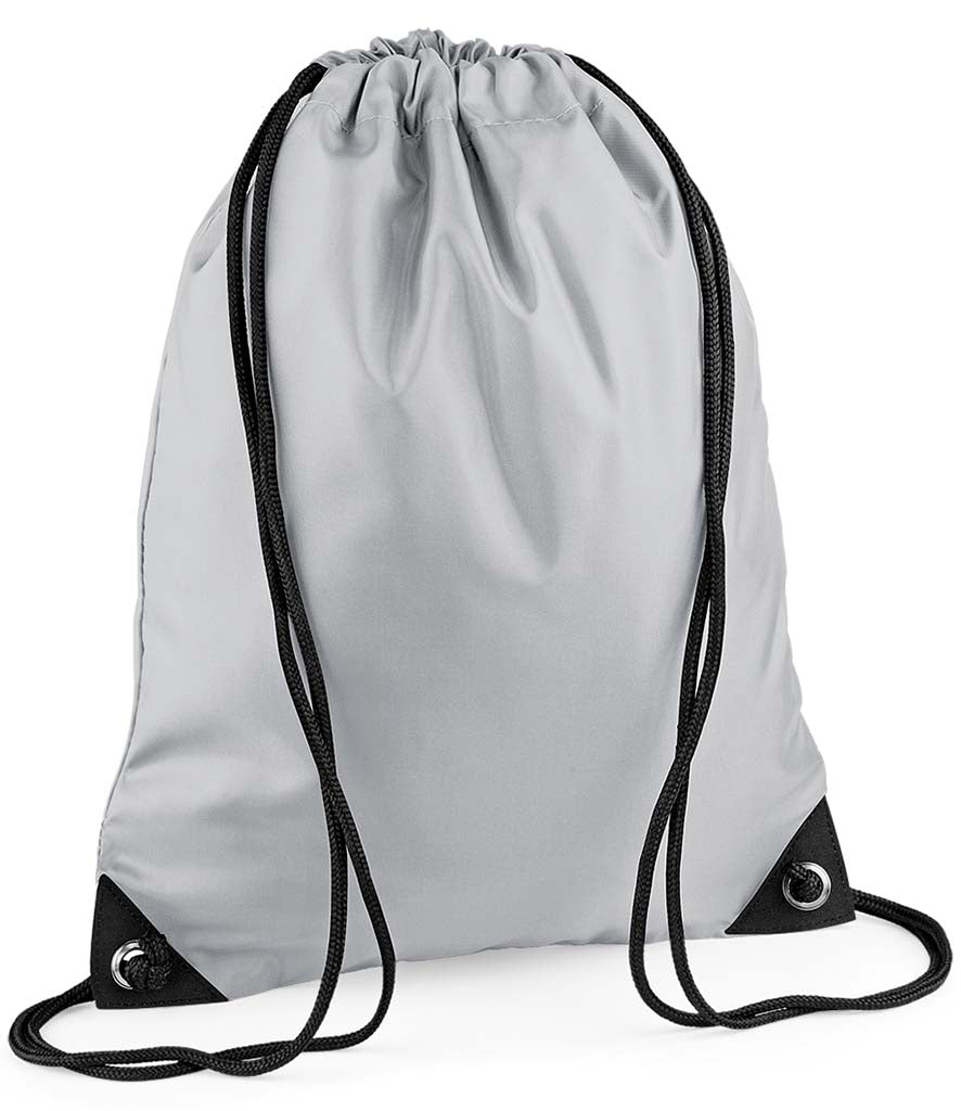 Personalised Premium Drawstring Bag Gymsac Light Grey – Custom DTF Printed Bag