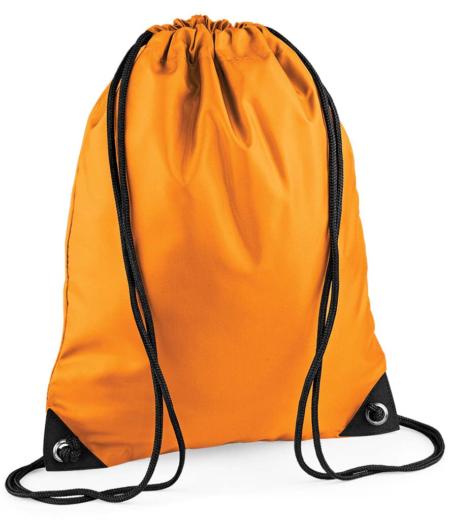 Personalised Premium Drawstring Bag Gymsac Orange – Custom DTF Printed Bag