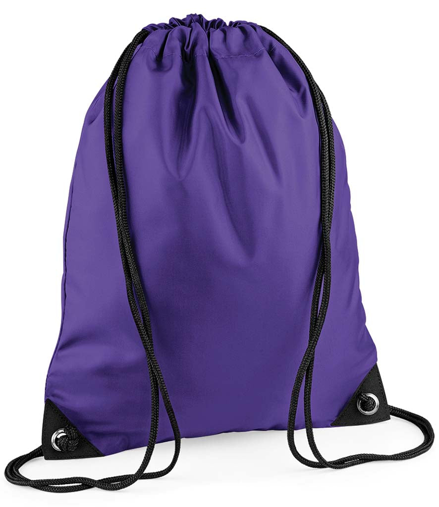 Personalised Premium Drawstring Bag Gymsac Purple – Custom DTF Printed Bag
