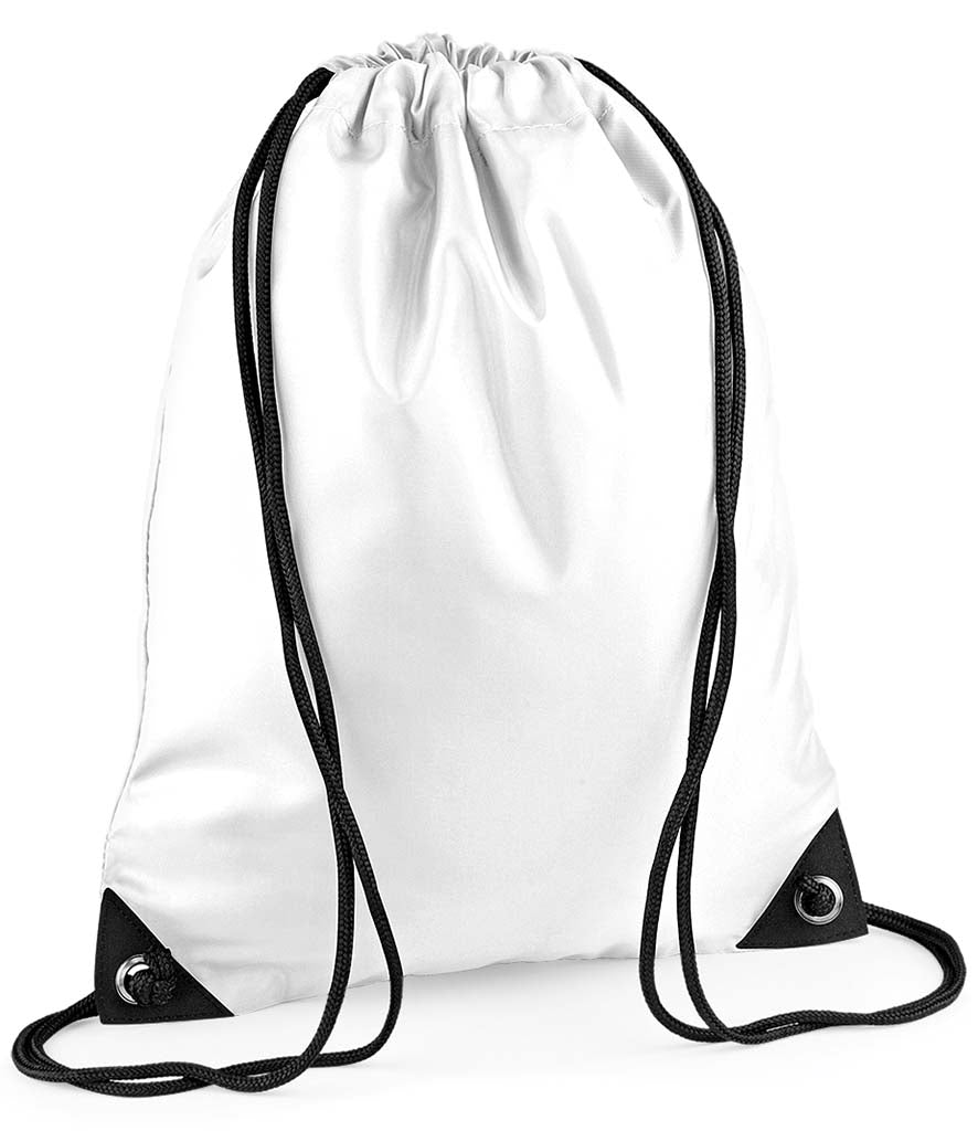 Personalised Premium Drawstring Bag Gymsac White – Custom DTF Printed Bag
