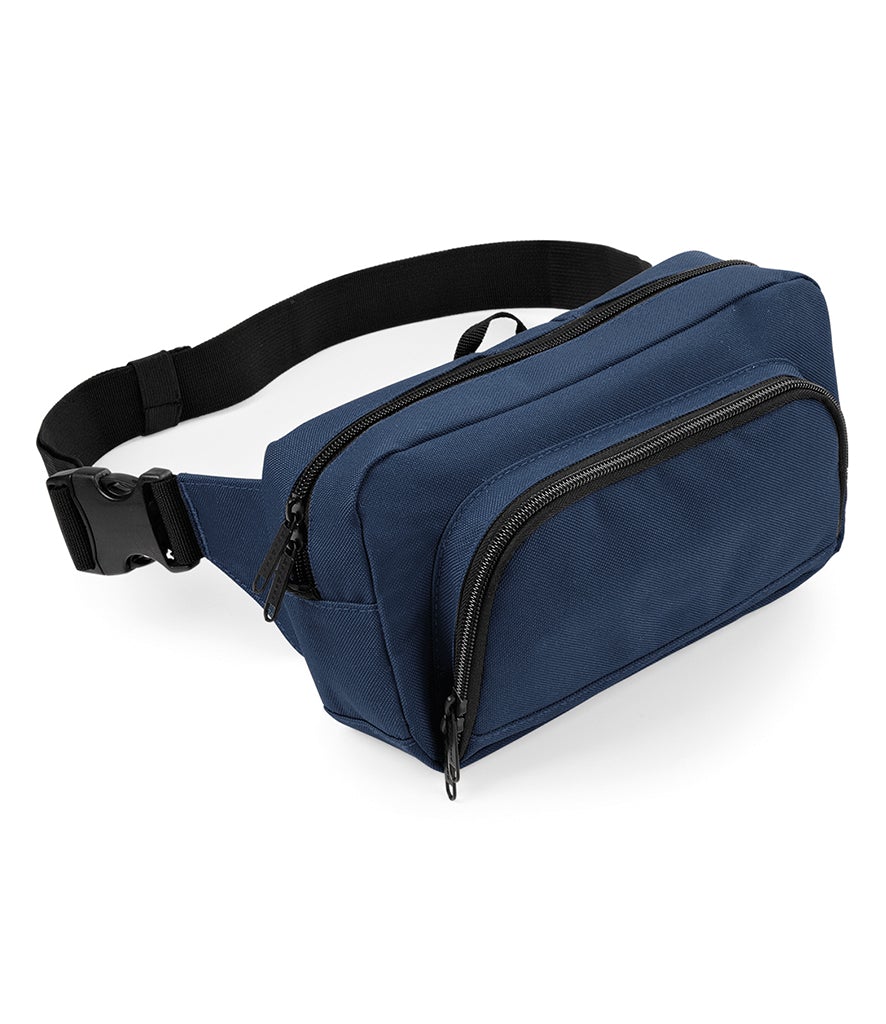 Fully Personalised BagBase Colour Two Pockets Waist Bag Belt Bag - All Colours