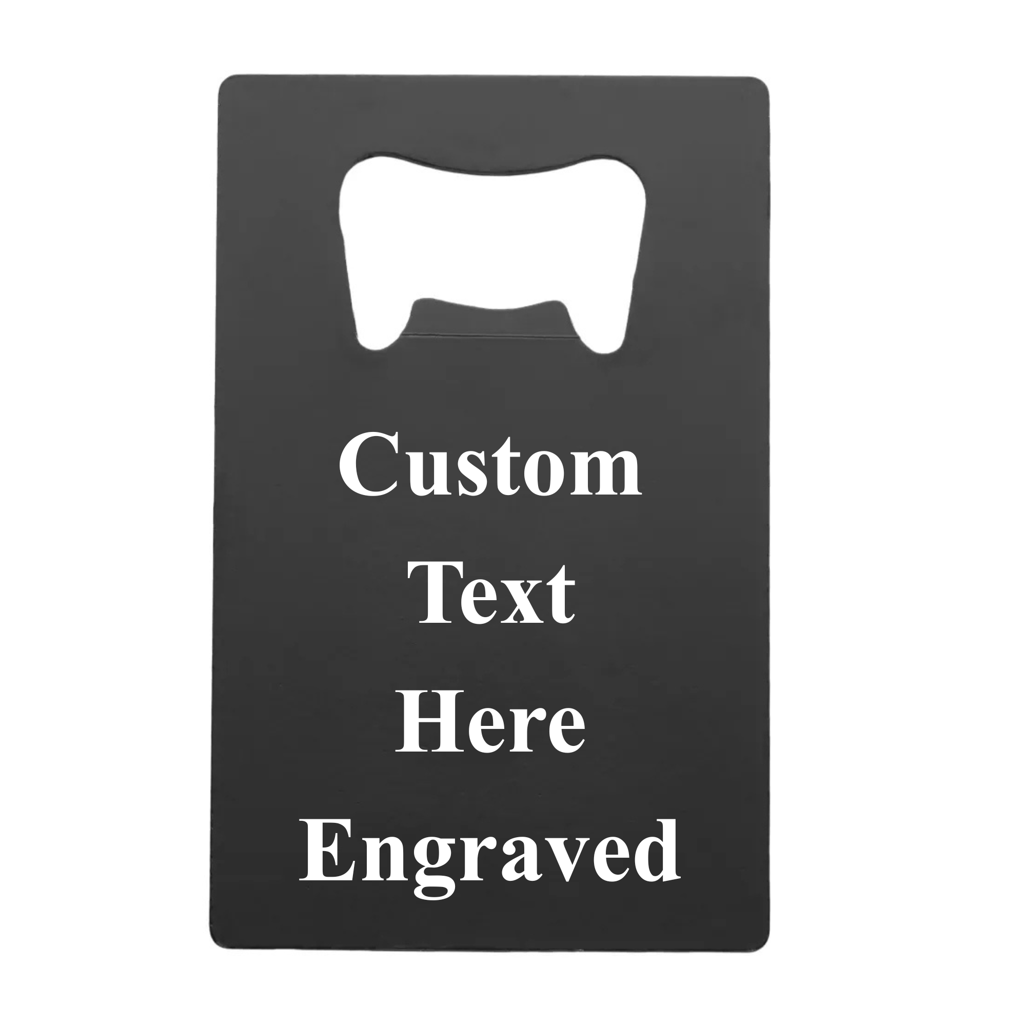 Black Credit Card Bottle Opener  Engraved