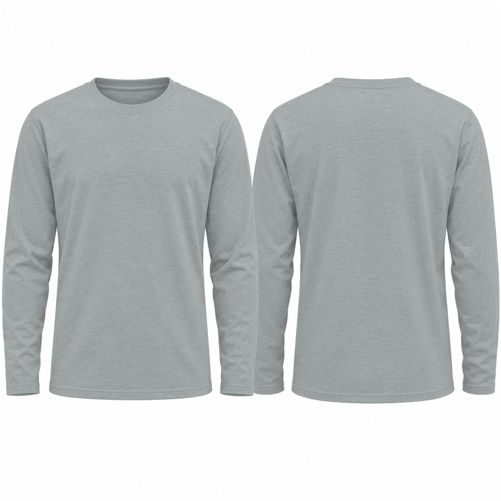 Personalised AWDis AT012 Long Sleeve T-Shirt – Custom Printed 180gsm Cotton Tee