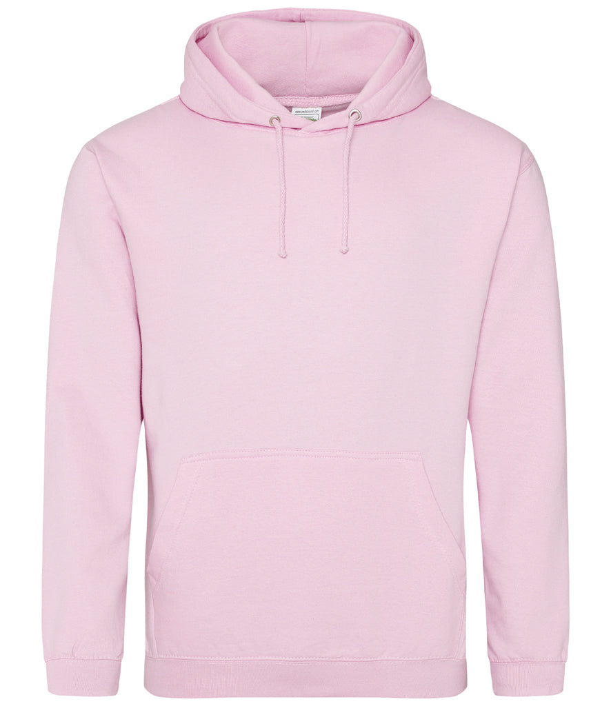 Fully Personalised Light Pink UNISEX Pullover AWDis Hoodie - Create Your Design
