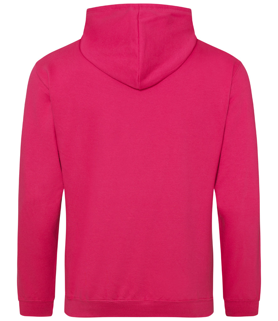 Fully Personalised Hot Pink UNISEX Pullover AWDis Hoodie - Create Your Design