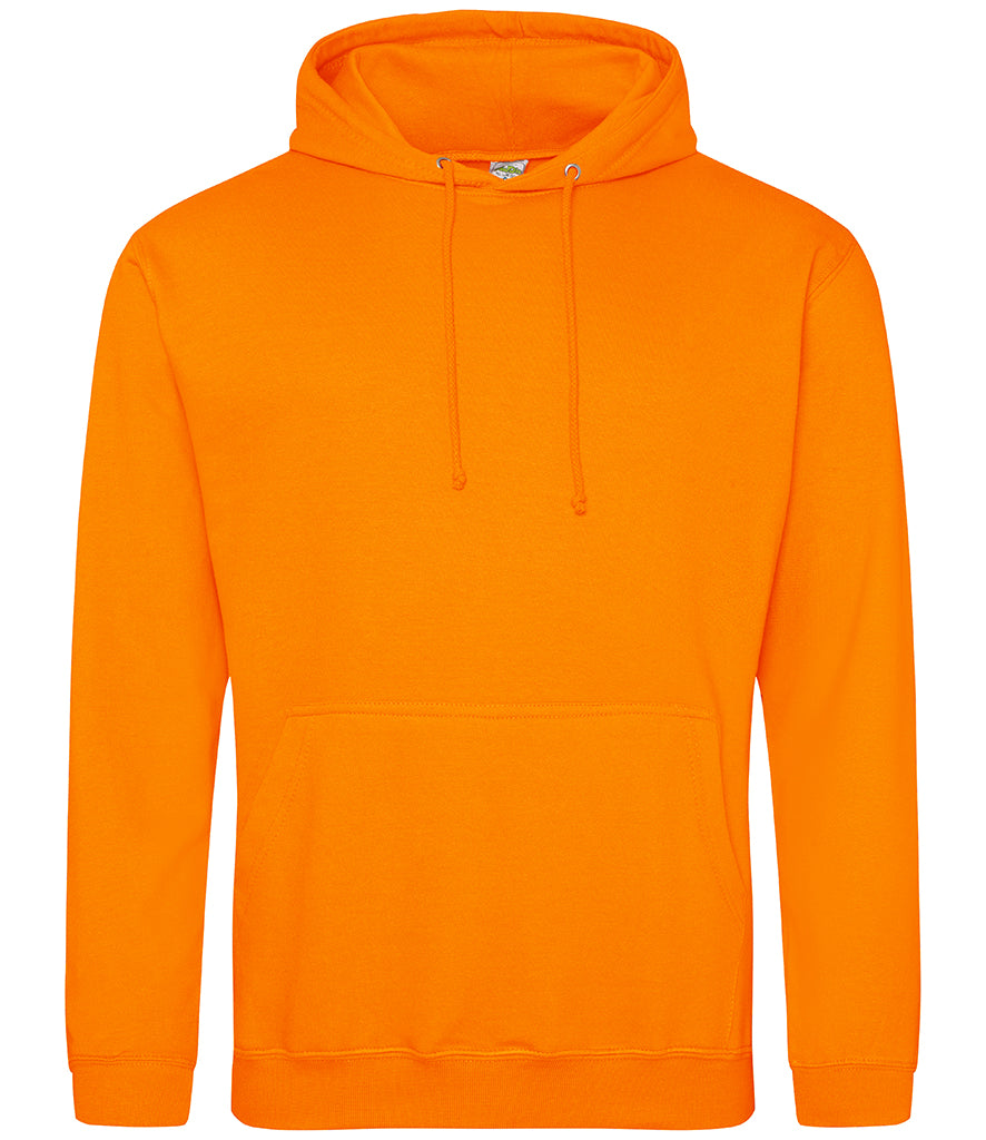 Fully Personalised Orange UNISEX Pullover AWDis Hoodie - Create Your Design