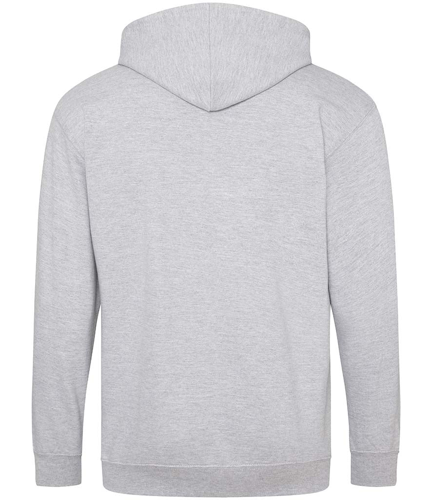 Fully Personalised Sports Grey UNISEX Zip AWDis Hoodie - Create Your Design