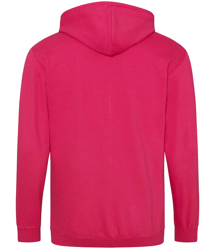 Fully Personalised Fuschia Pink UNISEX Zip AWDis Hoodie - Create Your Design