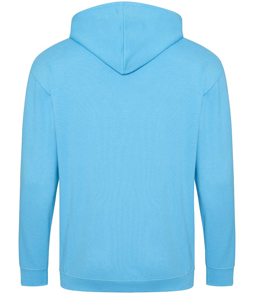 Fully Personalised Light Blue UNISEX Zip AWDis Hoodie - Create Your Design