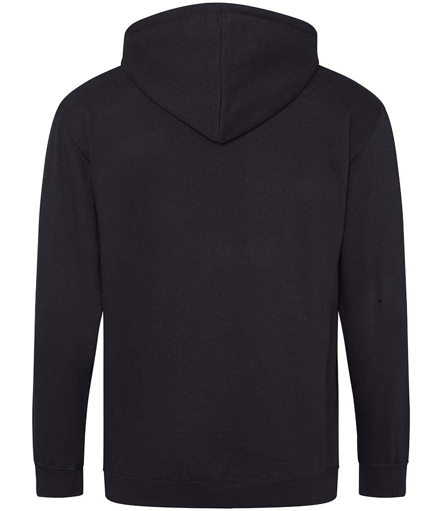 Fully Personalised Black UNISEX Zip AWDis Hoodie - Create Your Design