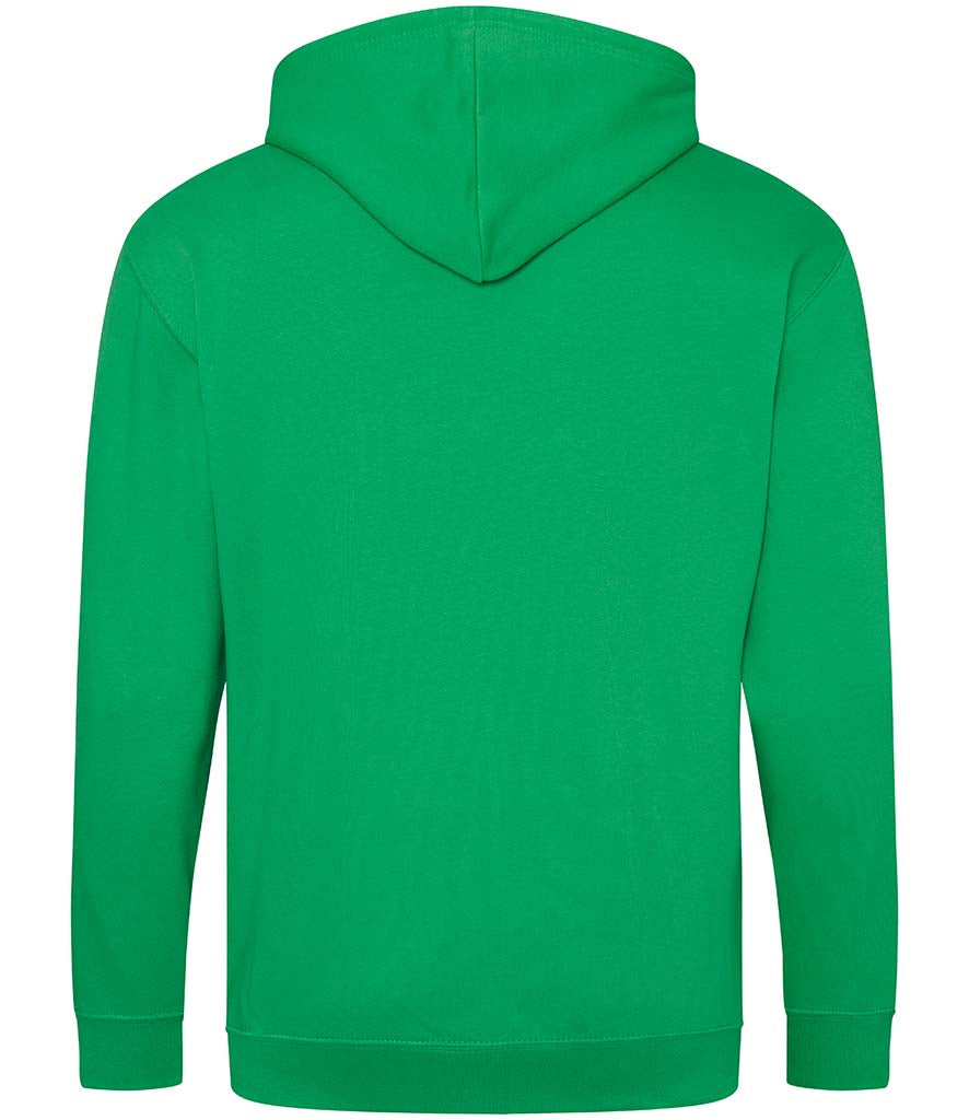 Fully Personalised Irish Green UNISEX Zip AWDis Hoodie - Create Your Design