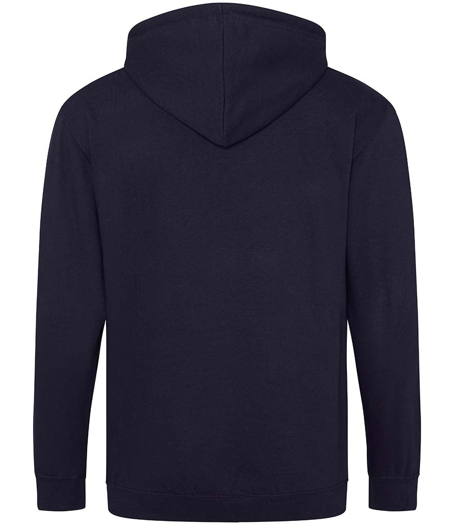 Fully Personalised Navy Blue UNISEX Zip AWDis Hoodie - Create Your Design