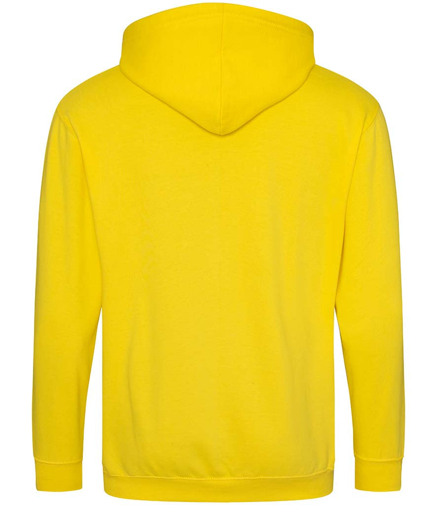 Fully Personalised Yellow UNISEX Zip AWDis Hoodie - Create Your Design