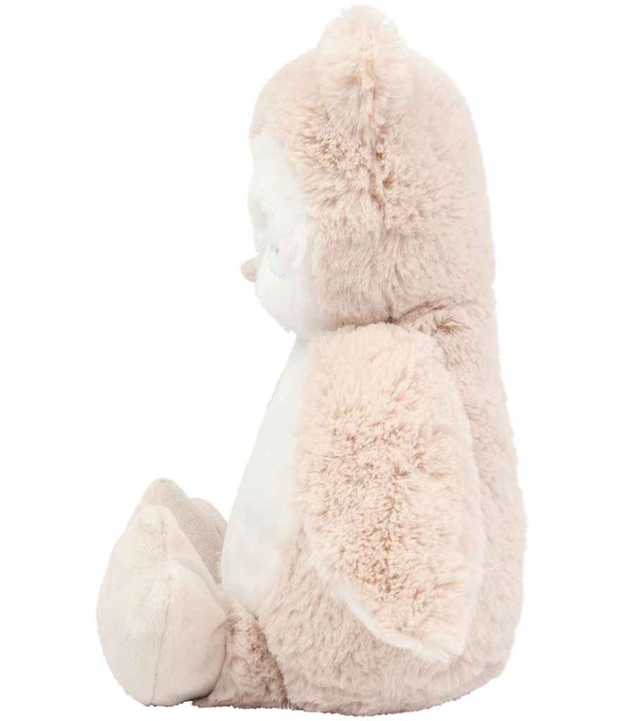 Personalised Light Brown Owl Animal Teddy Cuddle Toy
