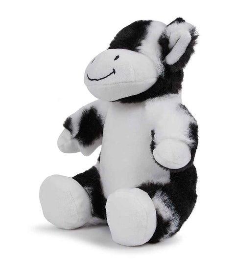 Personalised Black and White Cow Animal Teddy Cuddle Toy - 0