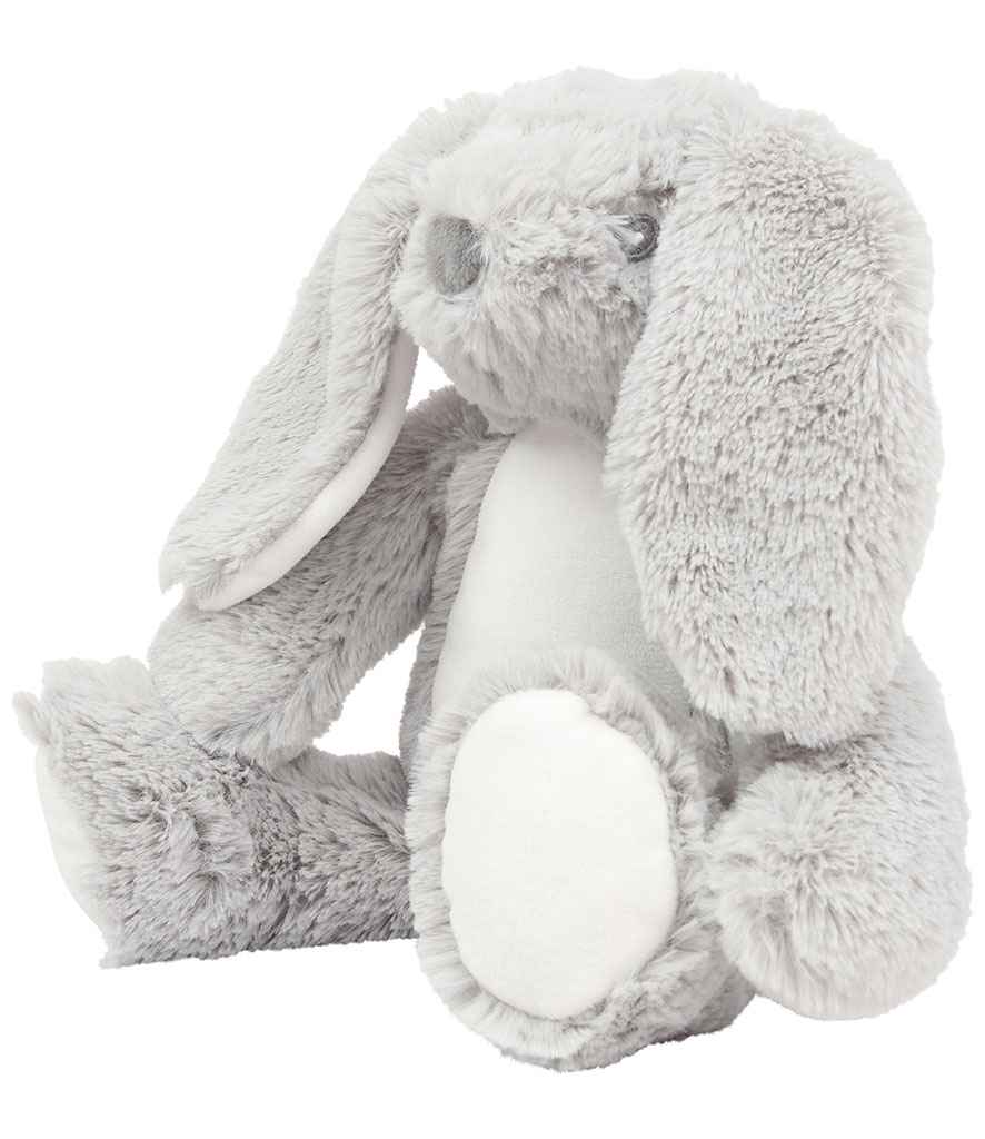 Large Rabbit Teddy Print Personalised Grey Bunny Rabbit Animal Teddy Floppy Ears Cuddle Toy ...