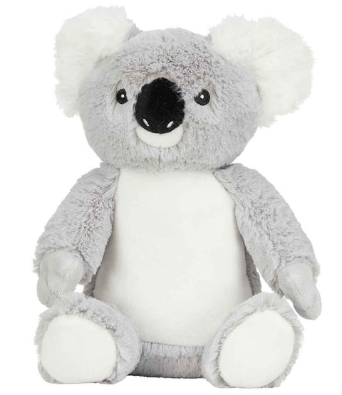 Personalised Grey Koala Bear Animal Teddy Fluffy Cuddle Toy