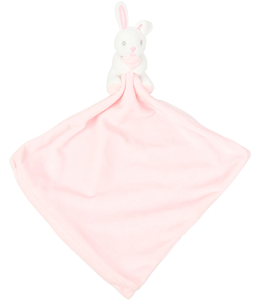 Personalised Baby Comforter Pink Rabbit Cuddle Toy