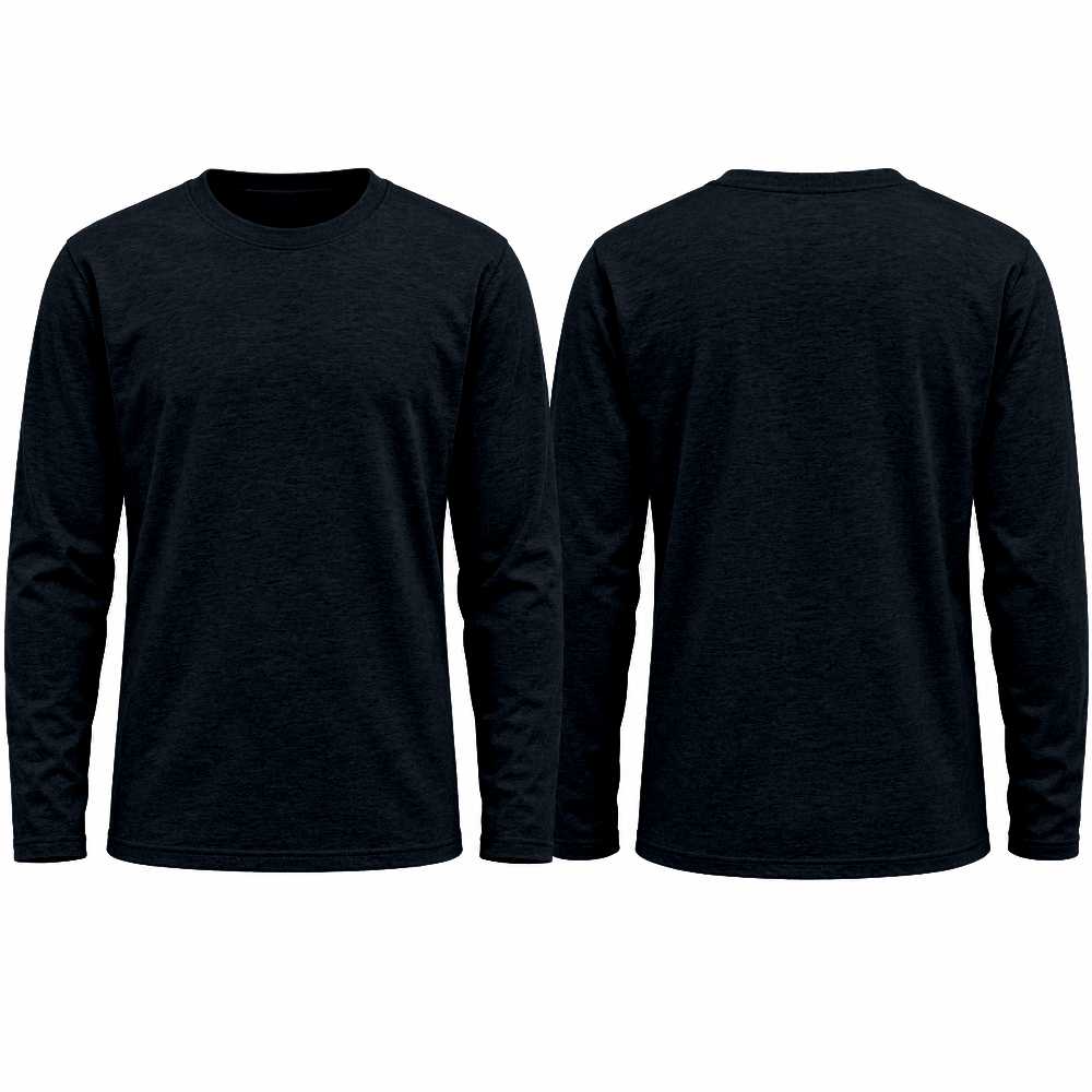 Personalised AWDis AT012 Long Sleeve T-Shirt – Custom Printed 180gsm Cotton Tee