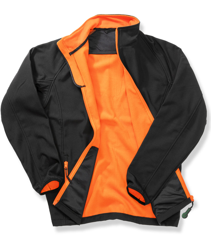 Fully Personalised Black & Orange Unisex Result Core Printable Soft Shell Jacket