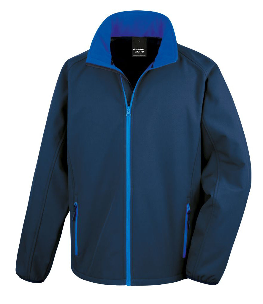 Fully Personalised Navy & Royal Blue Unisex Result Core Printable Soft Shell Jacket