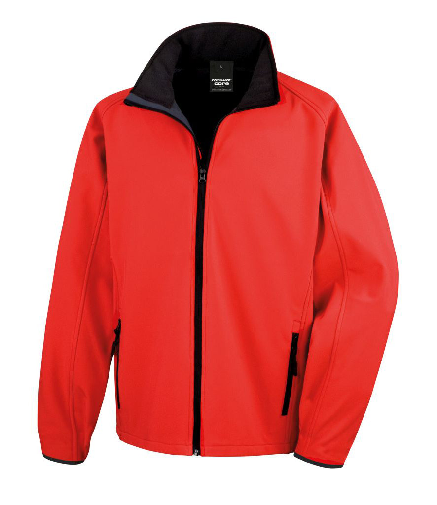 Fully Personalised Red Unisex Result Core Printable Soft Shell Jacket