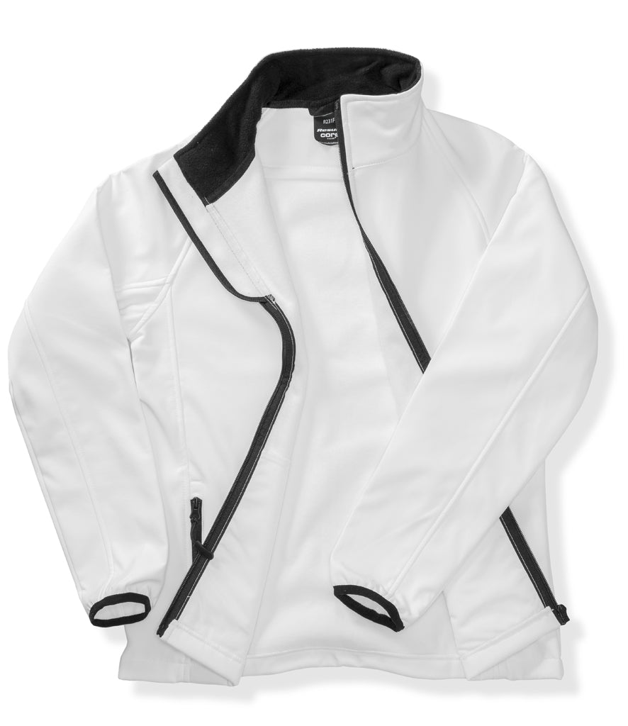 Fully Personalised White Unisex Result Core Printable Soft Shell Jacket