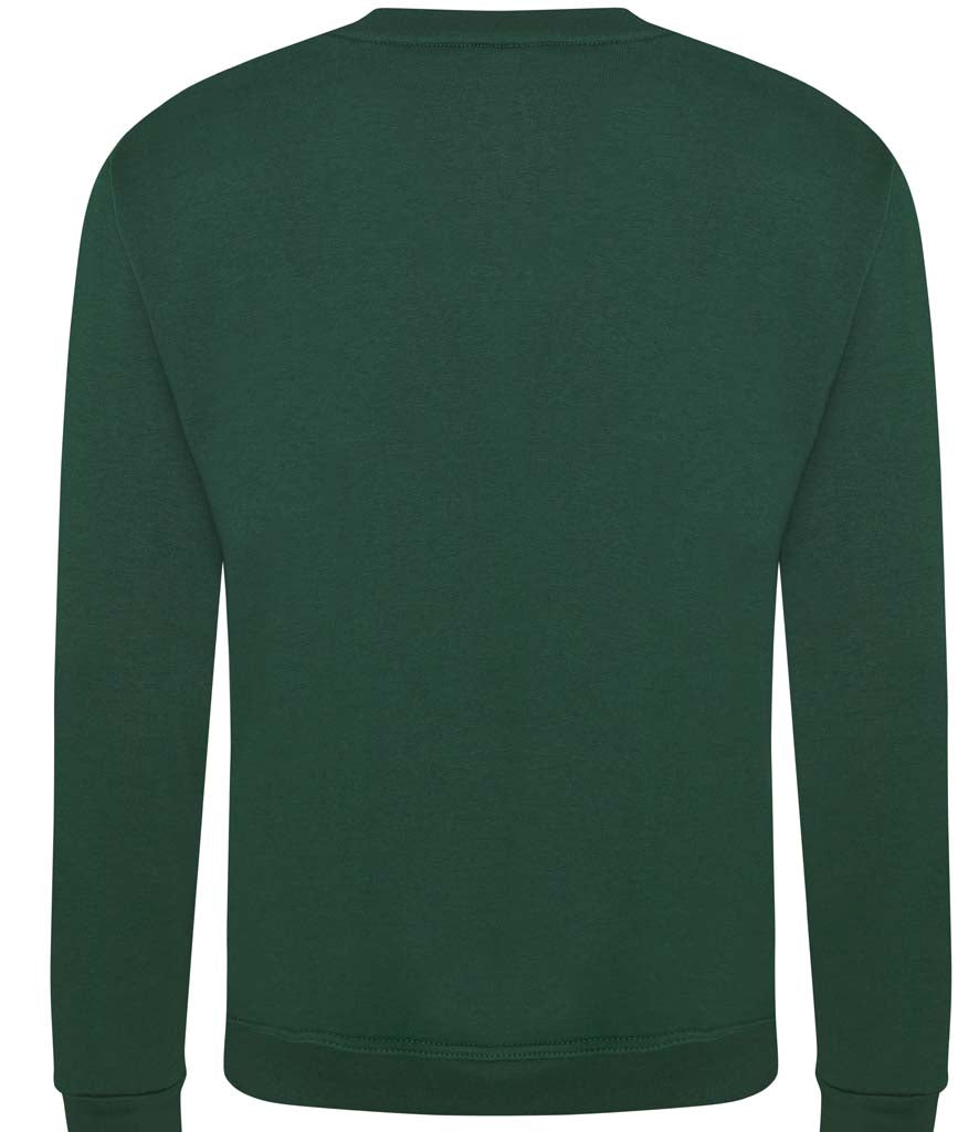 Fully Personalised Bottle Green UNISEX AWDis Sweatshirt Jumper