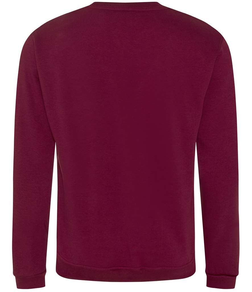 Fully Personalised Burgundy UNISEX AWDis Sweatshirt Jumper