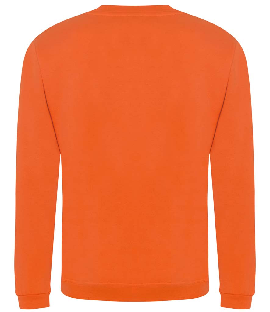 Fully Personalised Orange UNISEX AWDis Sweatshirt Jumper