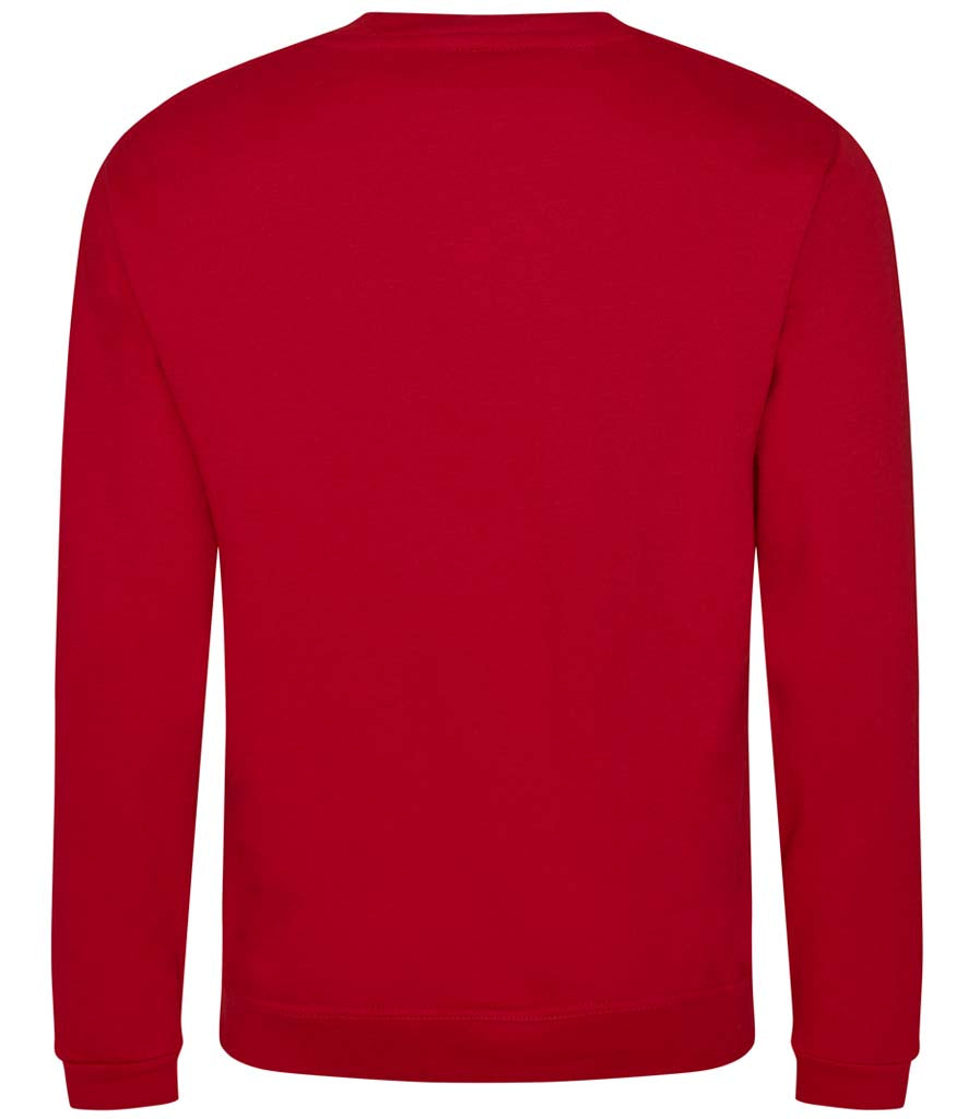Fully Personalised Red UNISEX AWDis Sweatshirt Jumper