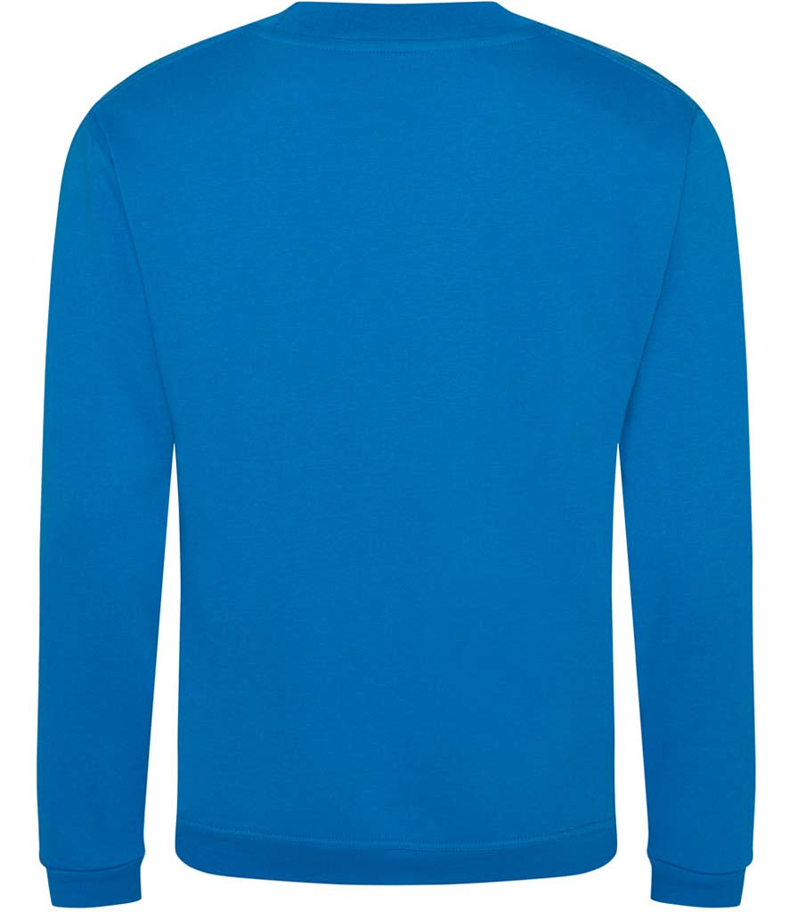 Fully Personalised Sapphire Blue UNISEX AWDis Sweatshirt Jumper