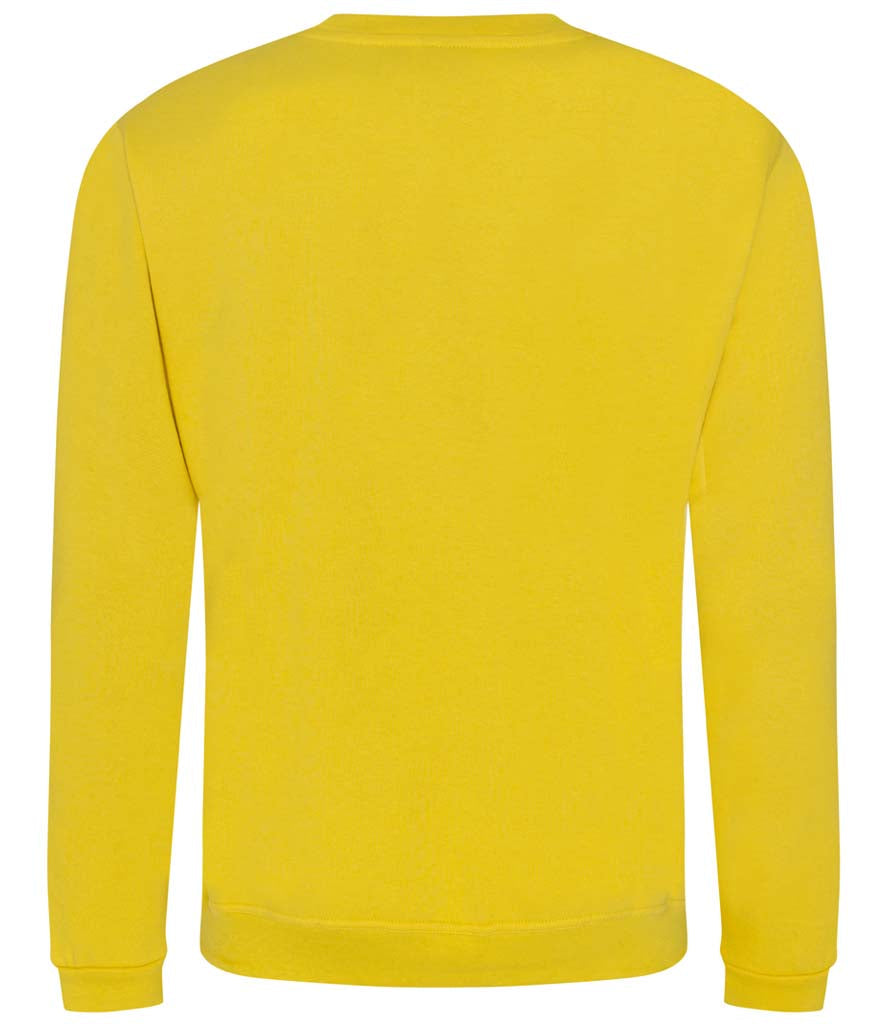 Fully Personalised Yellow UNISEX AWDis Sweatshirt Jumper