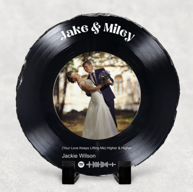 Music Player Vinyl Record Spotify Song Scannable Circle Photo Slate