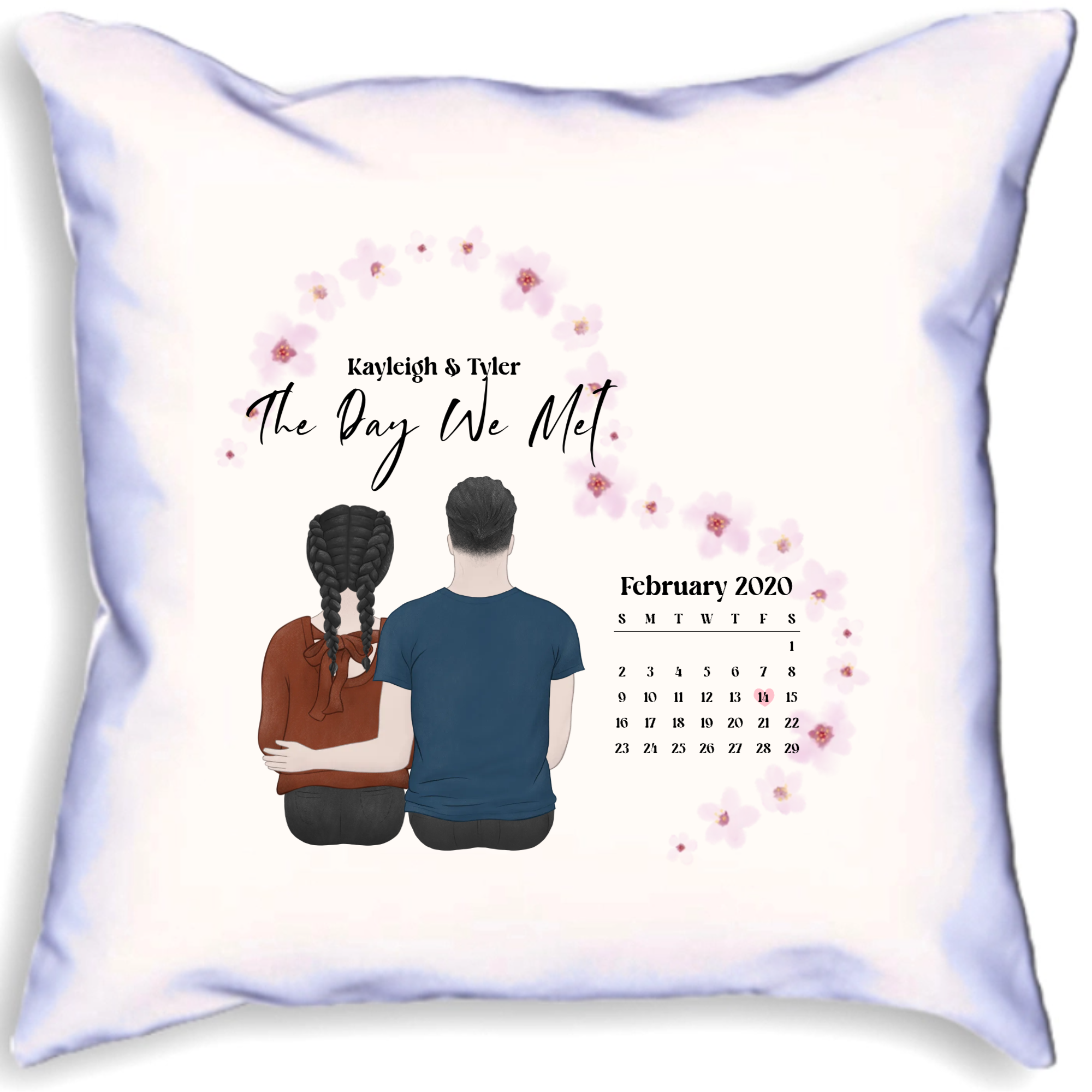 The Day We Met Personalised Cushion