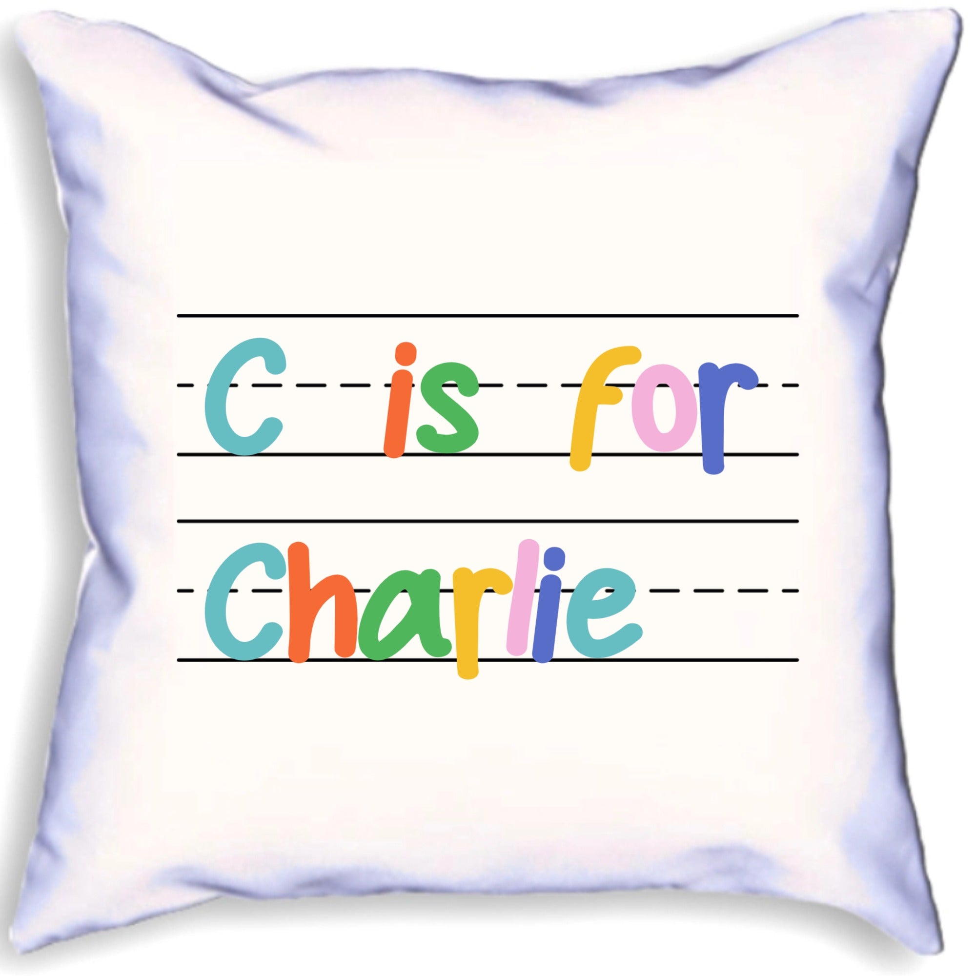 Personalised Name Y Is For Your Name Type Any Name White Cushion