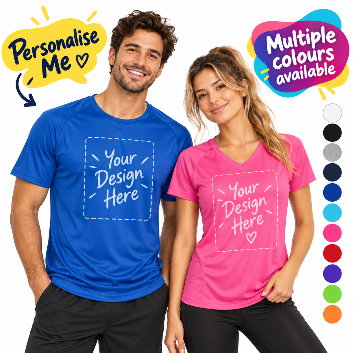 Personalised AWDis JC001 Cool T-Shirt – Custom Printed Sports & Performance T-Shirt