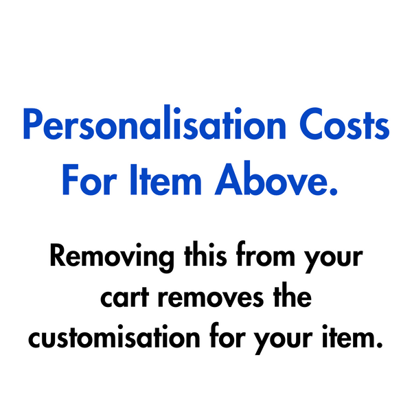 (removing this from your cart removes your personalisation) We Provide Garment Printing Prices - 1