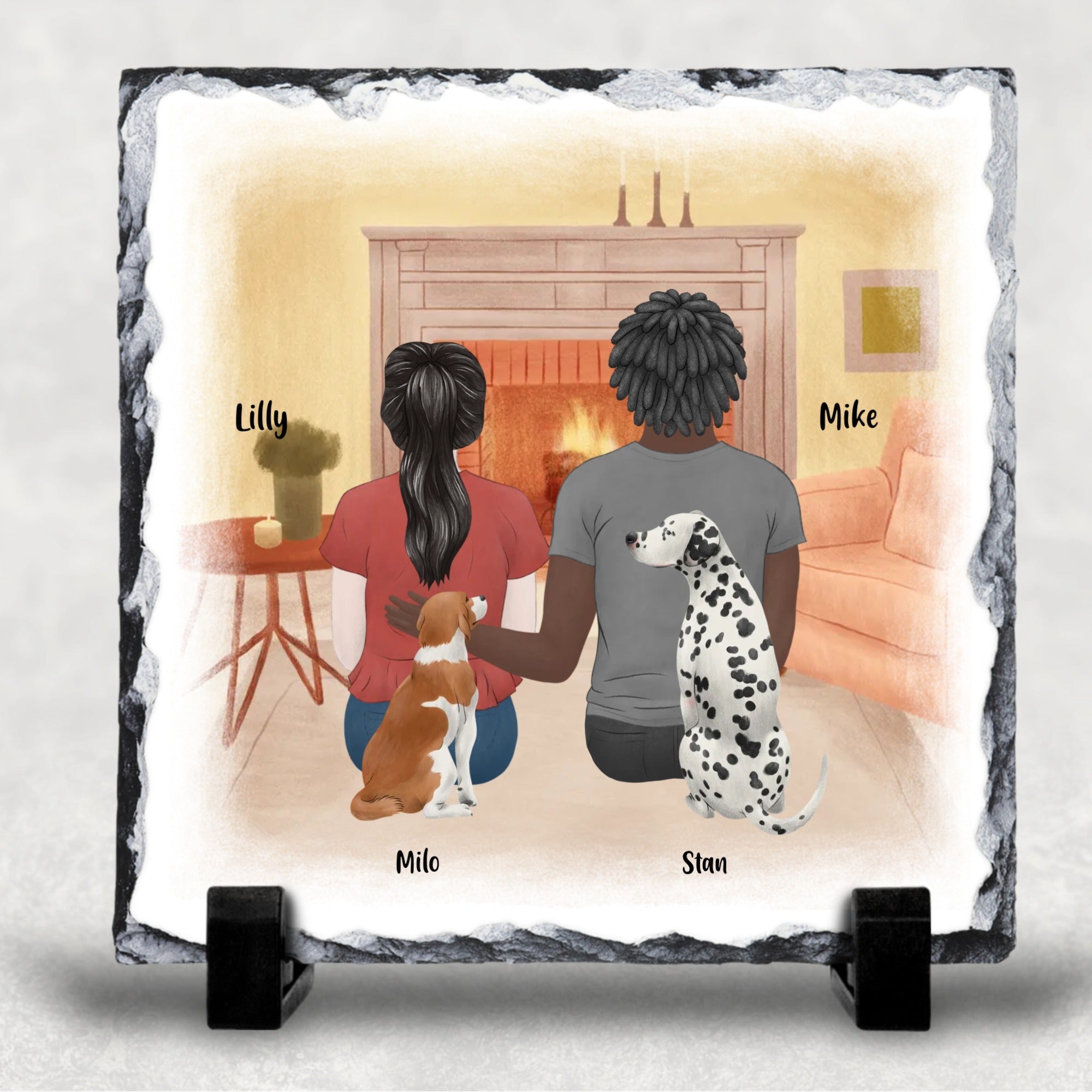 You Me And The Dogs Up To Four Dogs Customised Character Slate