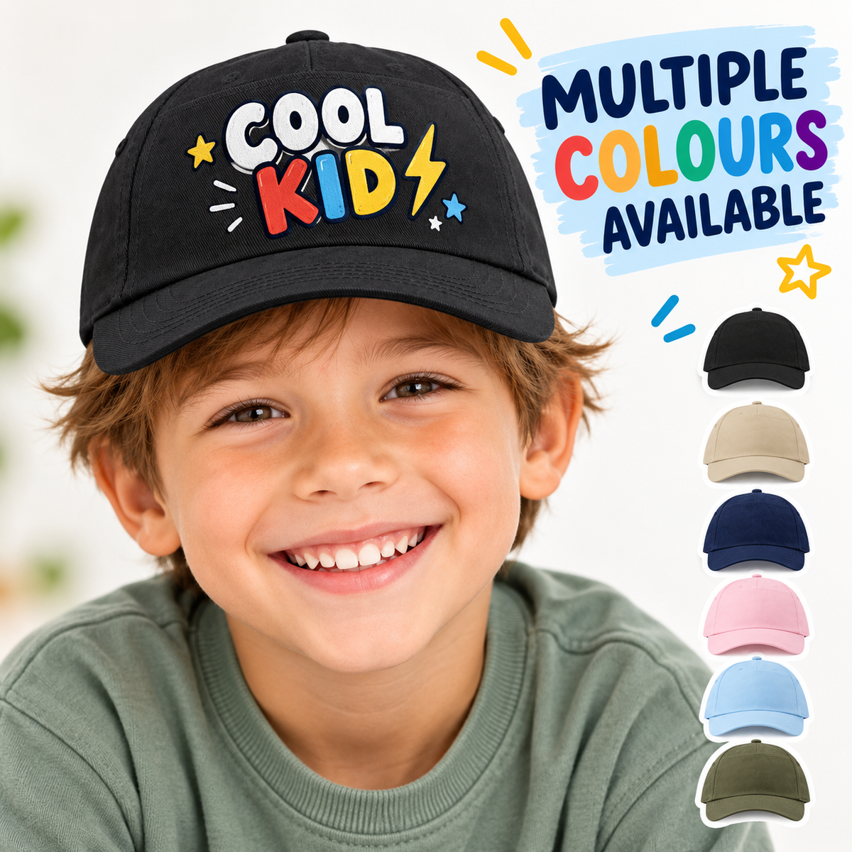 Personalised Kids Beechfield BB10B Original 5 Panel Cap – Custom Printed Children’s Baseball Cap