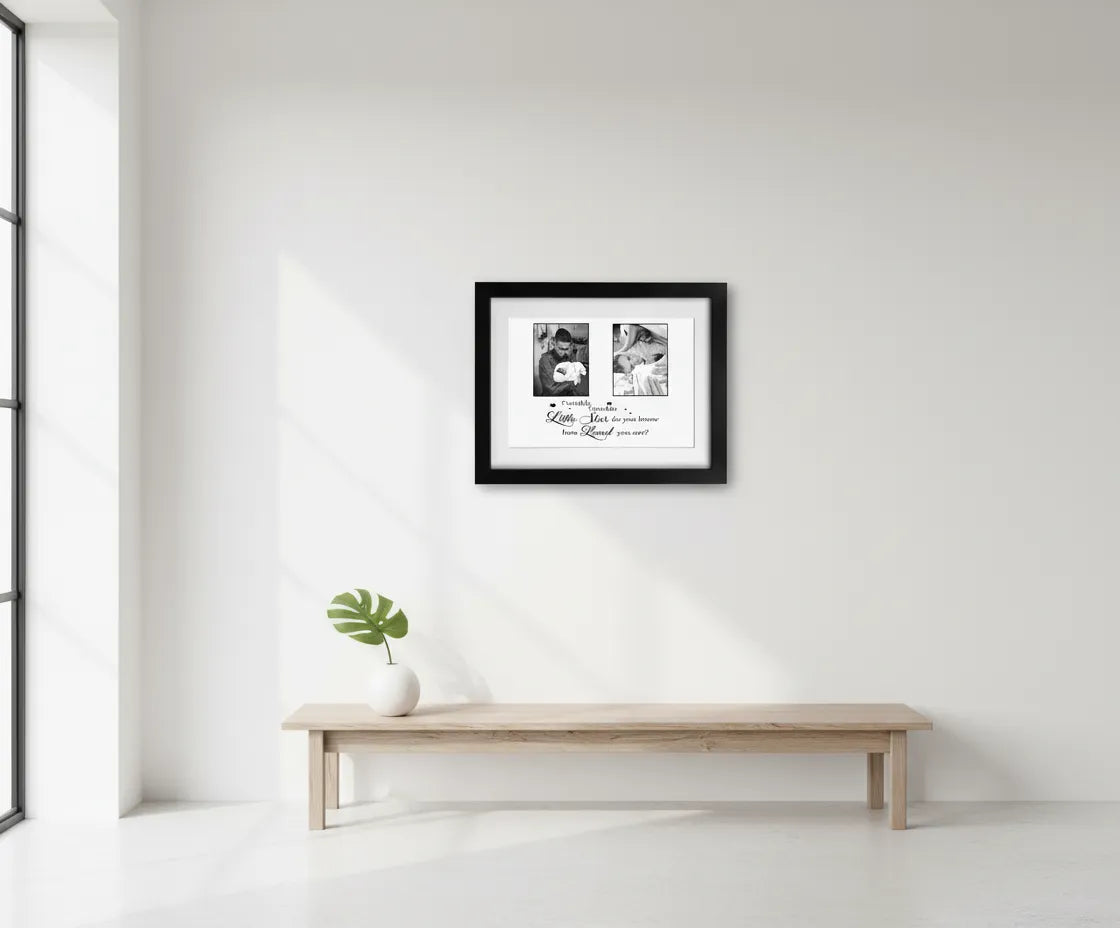 Personalised Twinkle Twinkle Little Star New Born Baby Frame Design Ready To Hang