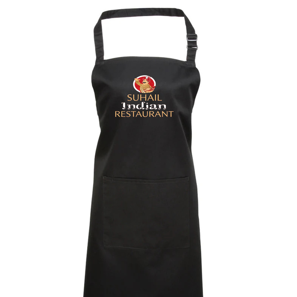 suhail black apron (with pockets)
